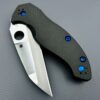 Spyderco Canis C248CFP Compression Lock Folding Knife 3.43" Blade w/Blue Titanium Screws and Plug - Image 3