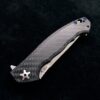 Zero Tolerance ZT 0452CF Plain Edge Folder BWL D-fade Flomascus Ano custom zt452cf w/Blue Ti screws - Image 3