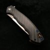 Zero Tolerance ZT 0452CF Plain Edge Folder BWL D-fade Flomascus Ano custom zt452cf w/Blue Ti screws - Image 2
