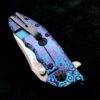 Zero Tolerance 0562Ti Flipper Rick Hinderer Plain Edge ZT 0562 Flomascus HV Blue and Purple