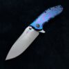 Zero Tolerance 0562Ti Flipper Rick Hinderer Plain Edge ZT 0562 Flomascus HV Blue and Purple - Image 2