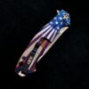 Zero Tolerance ZT 0452CF Plain Edge Folder BWL USA Starburst Ano custom zt452cf w/Blue Ti screws - Image 3
