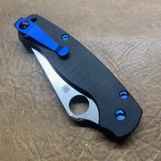 PM2 Ultra - Black G10 Scales &  Blue Hardware w/Custom Lynch Blue Titanium clip - Image 2