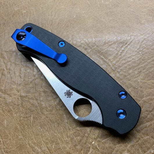 PM2 Ultra - Black G10 Scales &  Blue Hardware w/Custom Lynch Blue Titanium clip - Image 3