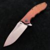 Zero Tolerance 0562Ti Flipper Rick Hinderer Plain Edge ZT 0562 Dirty Bronze w/Bronze Titanium Screws - Image 6